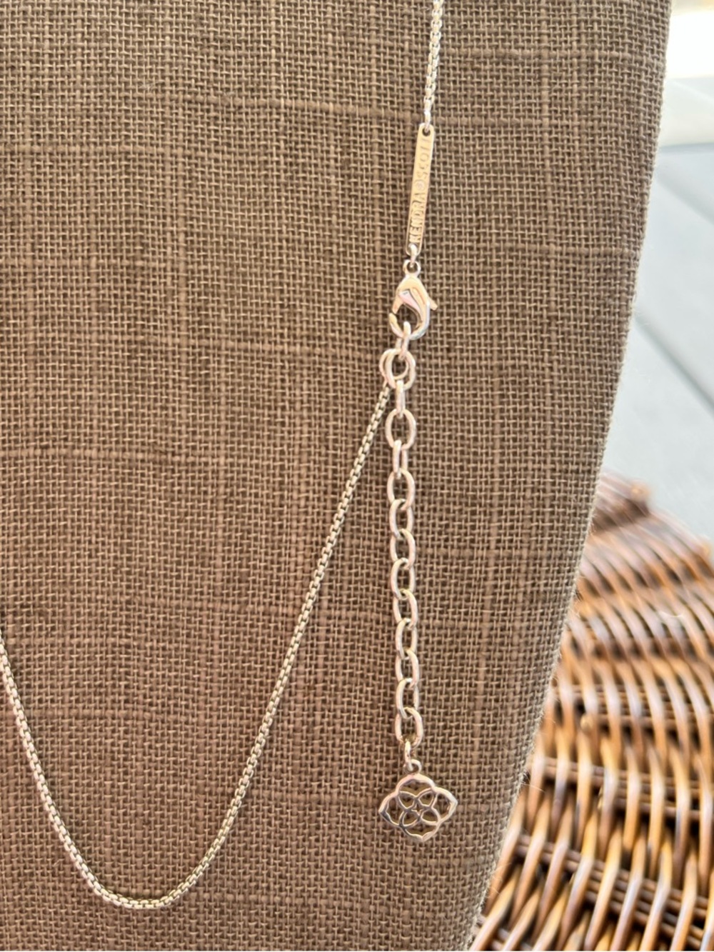 Kendra Scott Iridescent Black Shell Hexagon Necklace and Studs - Picture 4 of 5